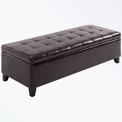 Faux Leather Storage Bench with Lift Top