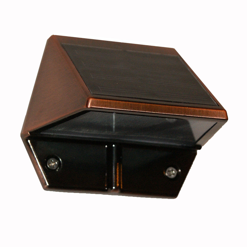 Solar Powered  Integrated LED Deck Light, Copper