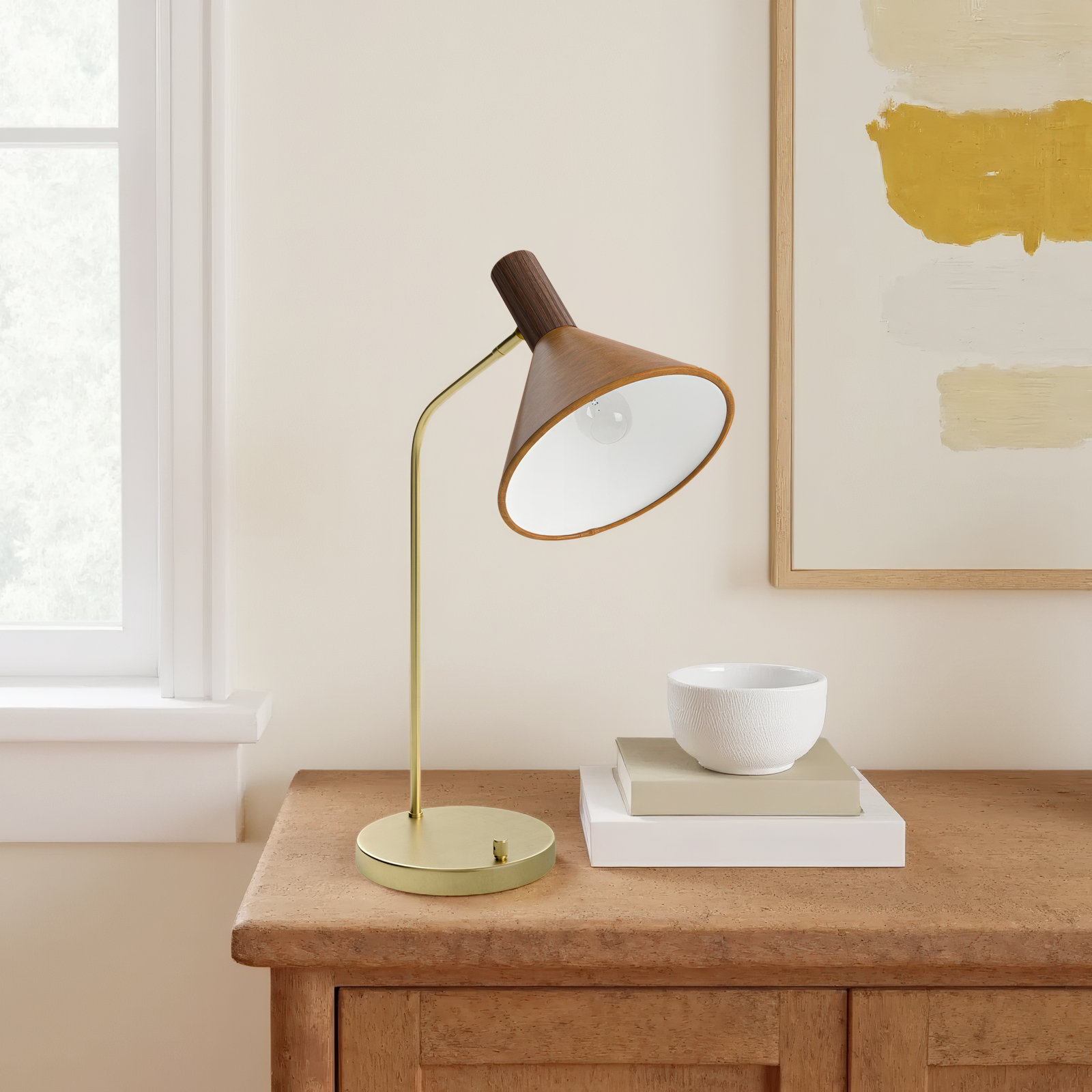 Desk Lamp, Natural Walnut
