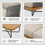 Ensemble de conversation d'extérieur en bois d'acacia et corde tissée à la main avec table basse, résistant aux intempéries, beige