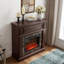 Foyer avec foyer électrique de 23 po, flamme réglable, télécommande, cerisier, l 40,14 po x P 14 po x H 40 po, 1400 W, température 62 à 82, minuterie de 30 minutes et 6 heures, 3 niveaux de flamme, finition lisse, conception 3D, Classique