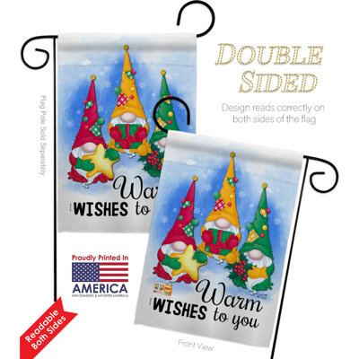 Ensemble de drapeaux en mélange de polyester 18,5 x 13 po Warm Wishes