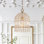 Luminaire suspendu cage en cristal 1 lumière Vintage