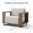 36.5"Patio Single Chair with Soft Cushions