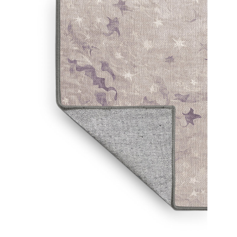Tapis gris lavable à la machine, Rectangle de 5 pi x 8 pi