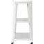 Chariot industriel blanc à 3 niveaux avec roues pivotantes et fusion tout en métal pour la cuisine, 33,7 po de hauteur, 23,8 po de largeur, 13,8 po de profondeur, assemblage requis pour un repas dans une cuisine à cadre durable, grand, large, profond,