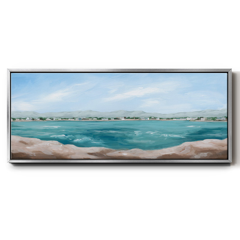 Turquoise Isle III - toile encadrée, H 12 po x l 30 po