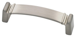 3-3/4" Rustic Square Pull, Satin Nickel