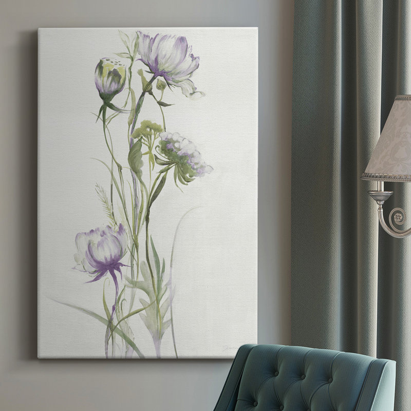 WILDFLOWERS DE LA FIN D'ÉTÉ - Toile tendue avec châssis de qualité supérieure - prête à être accrochée