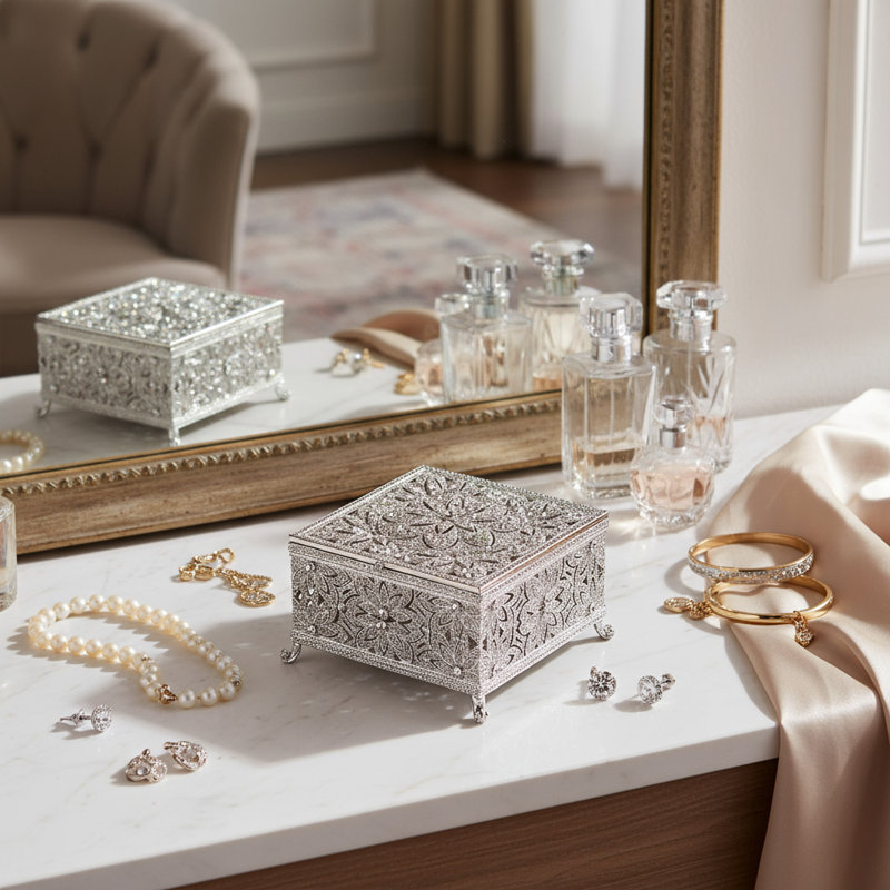 Windsor Decorative Box, Silver