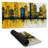 Yellow abstract skyscraper 1 - 15.75"x31.50" Desk mat