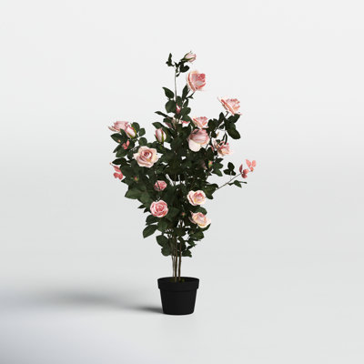 45" Artificial Rose Plant in Pot