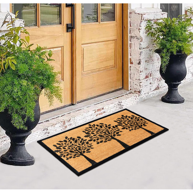 Paillasson Acherby, Noir / Beige