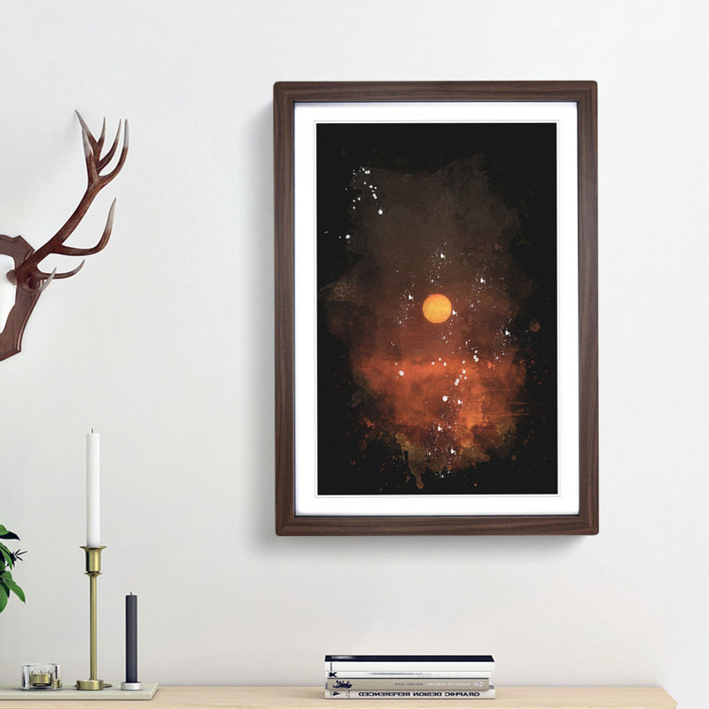 Sunset on Fire - Framed Print, Walnut Framed, 33cm H x 24cm W x 2cm D