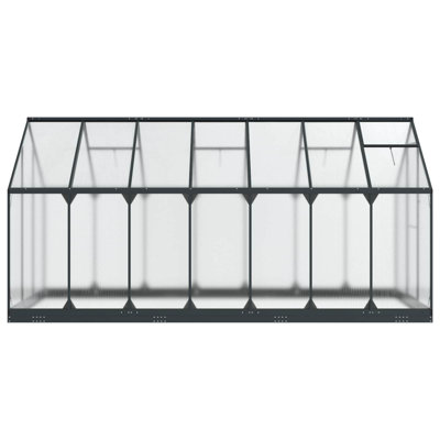vidaXL Garden Greenhouse Anthracite Aluminum and Galvanised Steel Outdoor