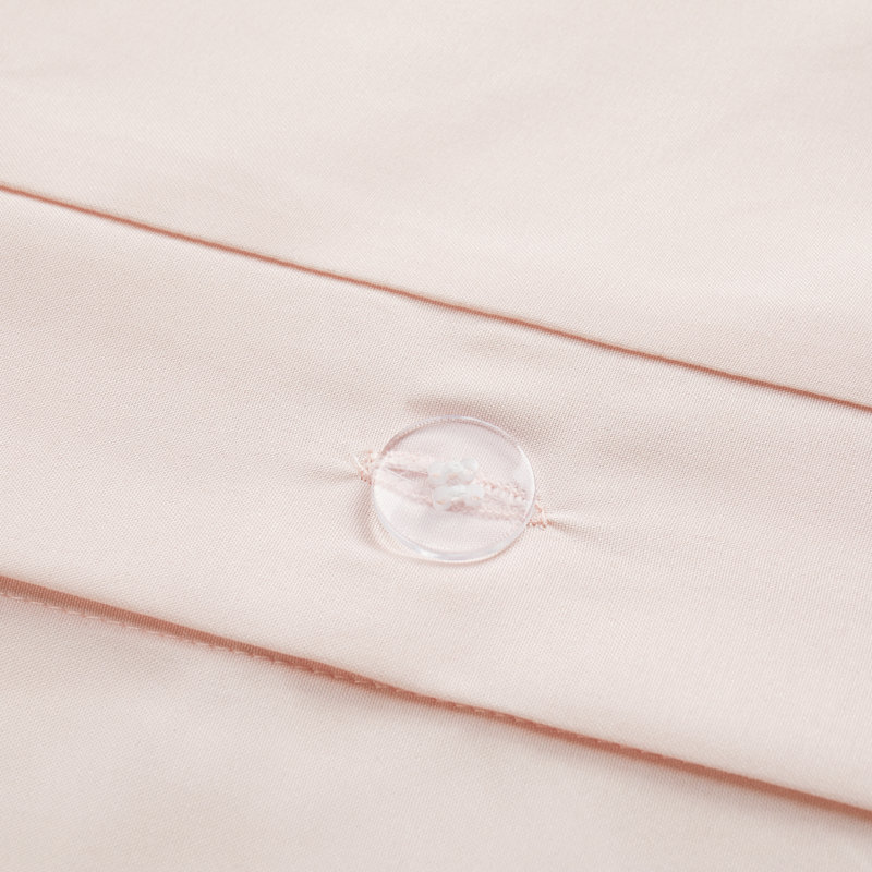 Blush Pleated Twin/Twin XL Duvet Cover Set with Shams