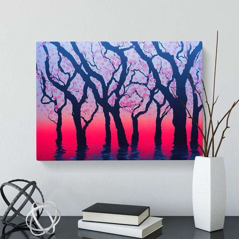 Cherry Blossom Tree View - Wrapped Canvas