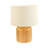 Classic And Stylish Real Wooden Table Lamp With Natural Cream Linen Fabric Shade By Metro Lane
