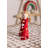 Elegant LED Lighted Decorative Object, Red & White Ceramic, 2.8 x 2.0 x 3.9 inches | 100% Ceramic Construction, Perfect for Home Decor | Unique Accent Piece for Living Room, Bedroom, or Office