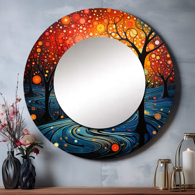 Miroir mural méditation coloré, méditation