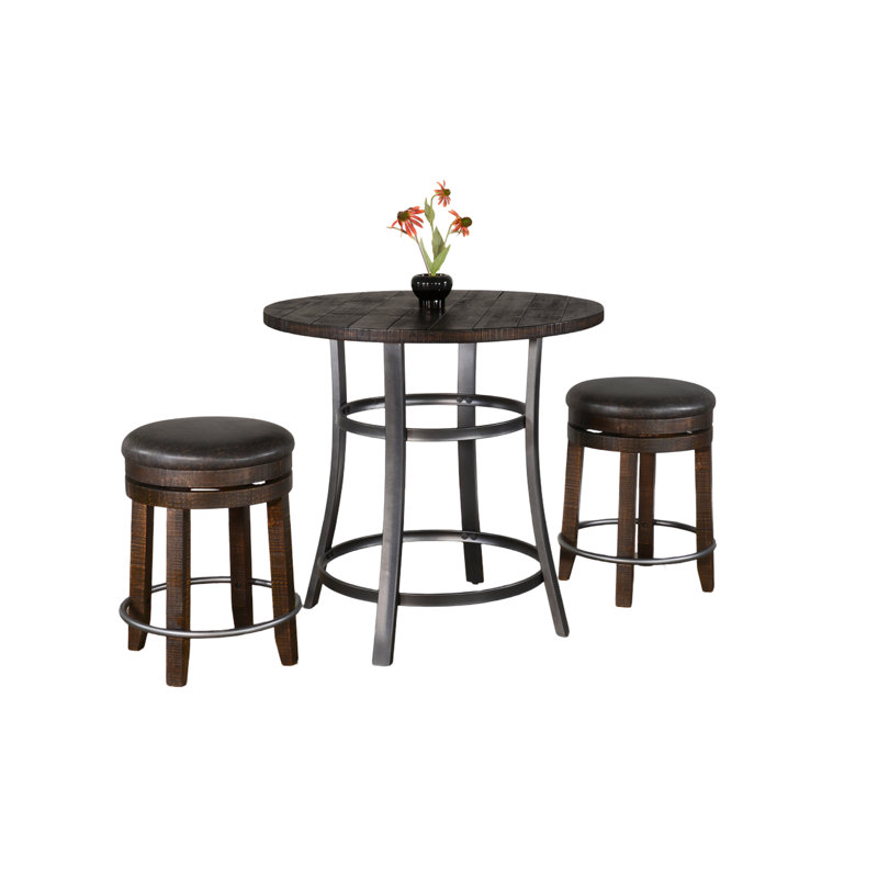 Sunny Designs Counter Height Dining Set, 3 Pieces: Table, 2 Chairs