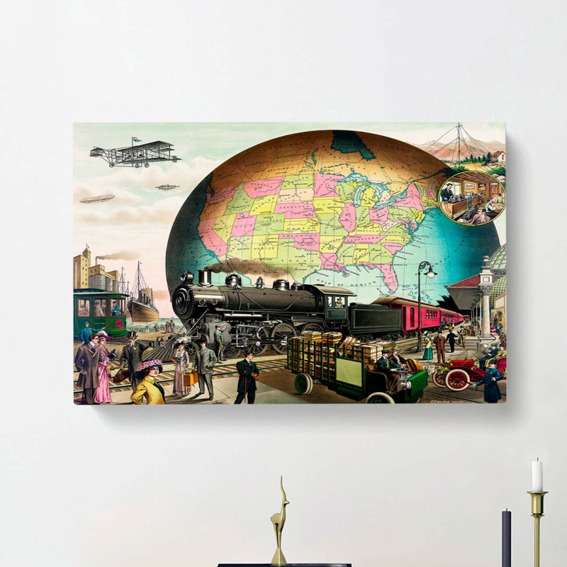 20th Century Transportation - Wrapped Canvas, 50cm H x 76cm W x 3cm D