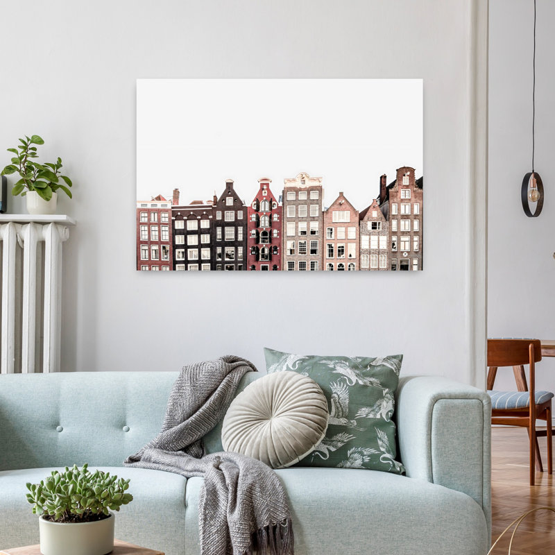 Art mural contemporain Amsterdam, H 24 po x l 36 po