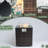Wicker Fire Pit With Glass Wind Guard