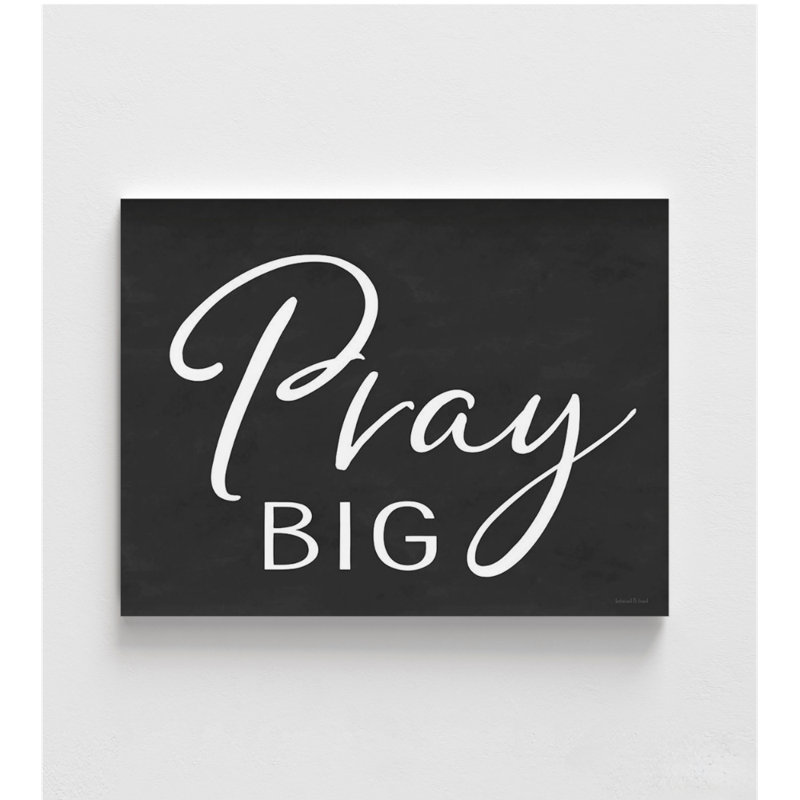 «Pray Big», panneaux de prière encadrés, impression de très grande affiche de salle de prière, décoration d'affiche de prière chrétienne rustique, art de salon moderne