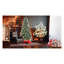 Arbre de Noël 9 pi avec 3750 pointes - branches en PE + PVC enneigées, baies rouges et pommes de pin, conception à charnières pour une installation facile, support en métal robuste - décoration de Noël naturelle-1495198017