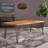 Vikesha Acacia Solid Wood Top Metal Base Dining Table