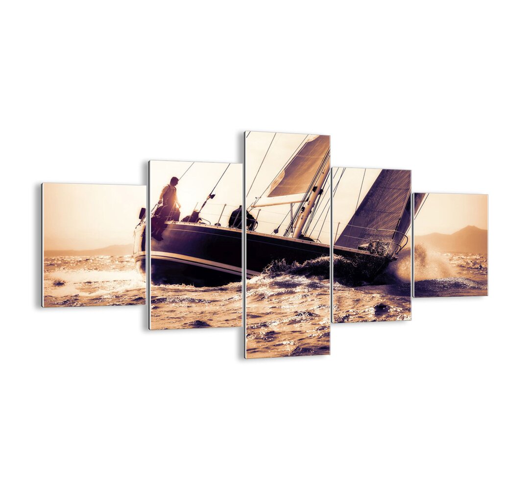 5-tlg. Glasbilder-Set - Fotografie „Sail, Sailor”