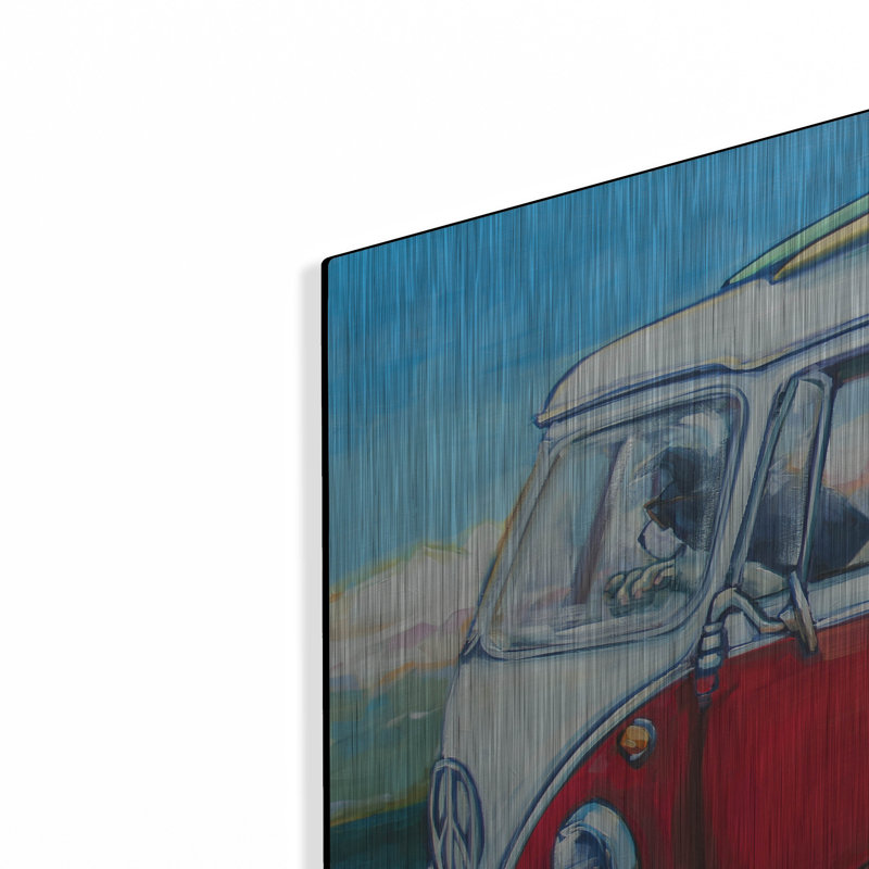 «Sunglass Mutt» par CR Townsend, art mural en métal, 24 po x 16 po, H 24 po x l 36 po