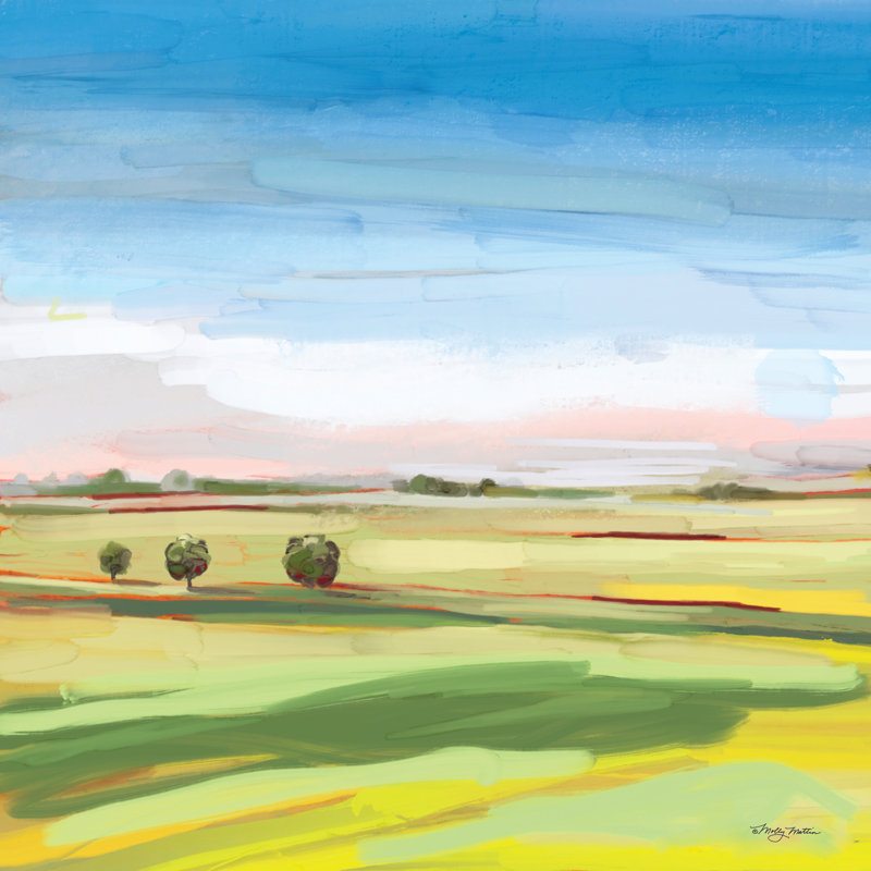 «Pink Summer Sky» par Molly Mattin, reproduction sur toile tendue, H 36 po x l 36 po x P 1,25 po