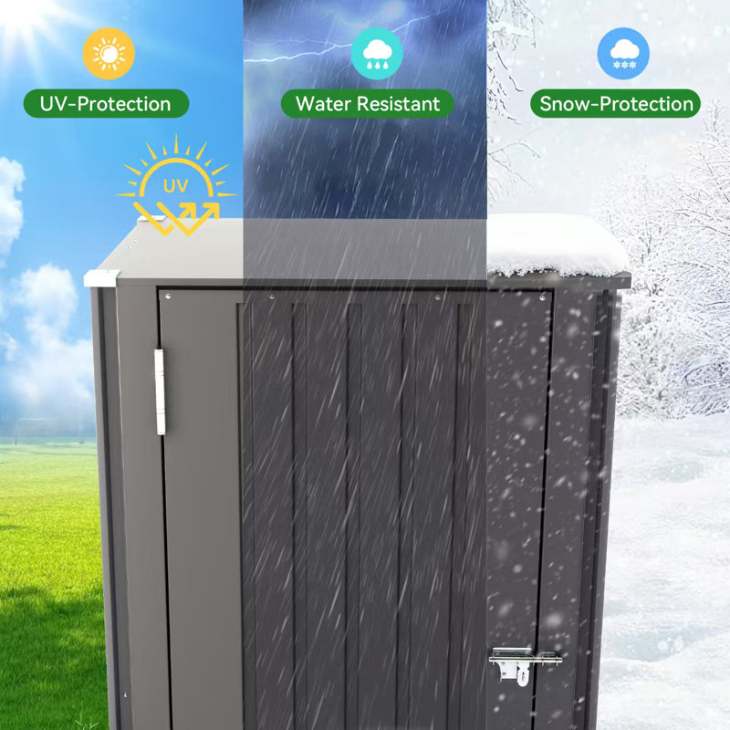 3 Ft. X 2 Ft. Outdoor Storage Metal Horizontal Storage Shed
