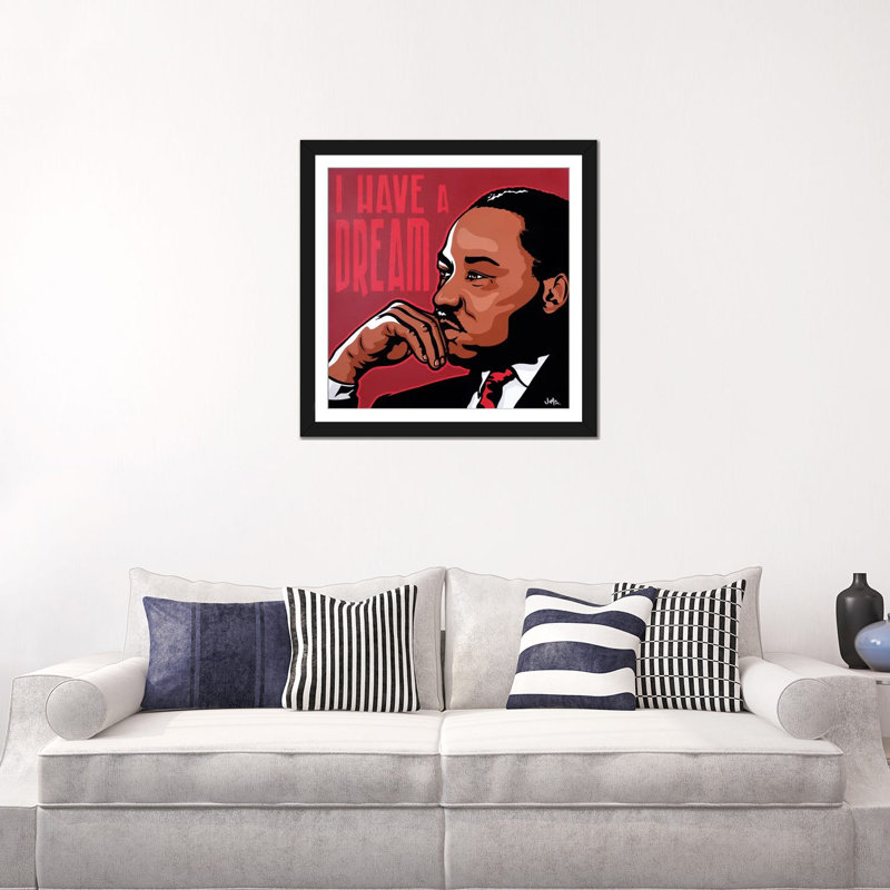 « i a a rêve », reproduction d’impression sur toile, H 24 po x l 24 po x P 1 po, Papier d'art encadré noir, Blanc