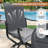 4-Person Patio Dining Set with Metal Round Dining Table and PVC-coated polyester Swivel Chairs-652350575