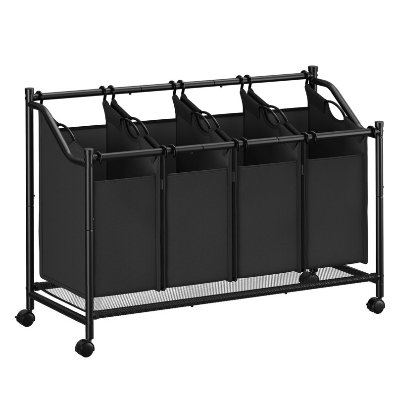 Rolling Laundry Hamper, Ink Black