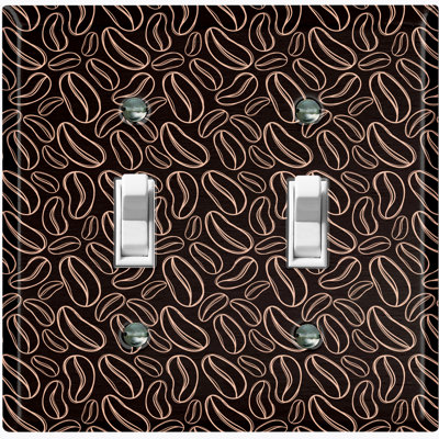 Patterned 2 - Gang Toggle Light Switch Standard Wall Plate