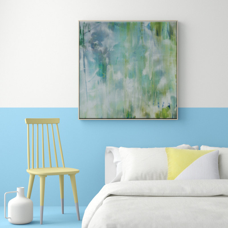 Sally Adams - Painting on Canvas, 76cm H x 76cm W, Timber Floater Frame