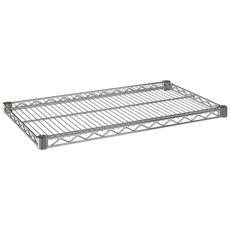 Wire Shelf, 1" H x 30" W x 18" D, Chrome