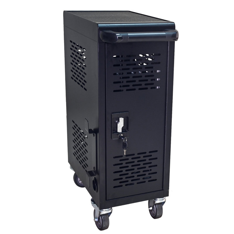 Armoire de chargement verrouillable à 16 compartiments pour ordinateur portable, Chromebook, Noir