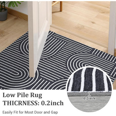 Tapis modernes à lignes abstraites pour chambre à coucher et salon