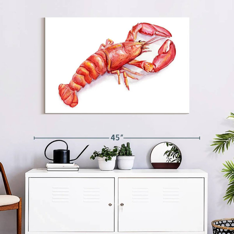 Vibrant Lobster, 26" H x 39" W
