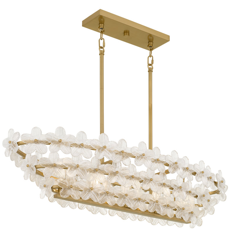 Wright 5-Light Brushed Gold Island Light