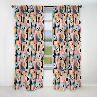 Elizebeth - Abstract Geometric Blackout Curtain - 1 Panels
