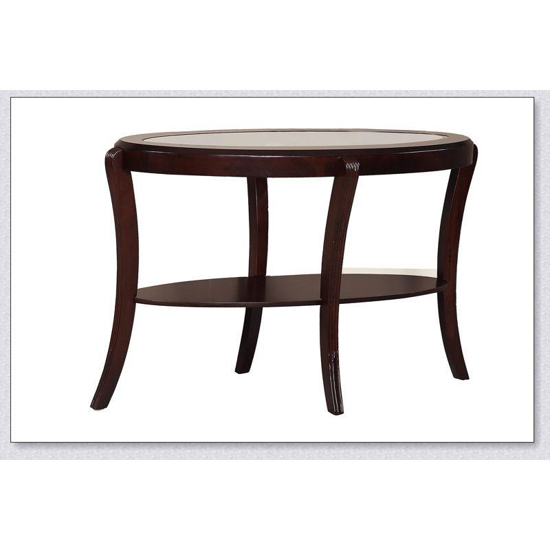 Console Table Traditional 1Pc Sofa Table W 5Mm Tempered Glass Under-Table Shelf Storage Living Room