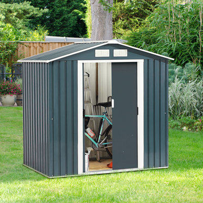 Brenon 7 ft X 4 ft Metal Saltbox Tool Shed