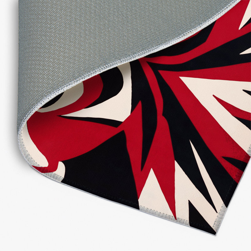 Abstract Redshift Indoor And Outdoor Area Rug, Rectangle 1'6" x 2'6"