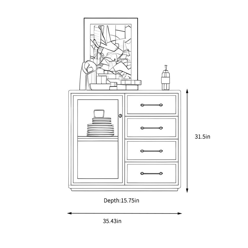 Armoire de rangement moderne et simple